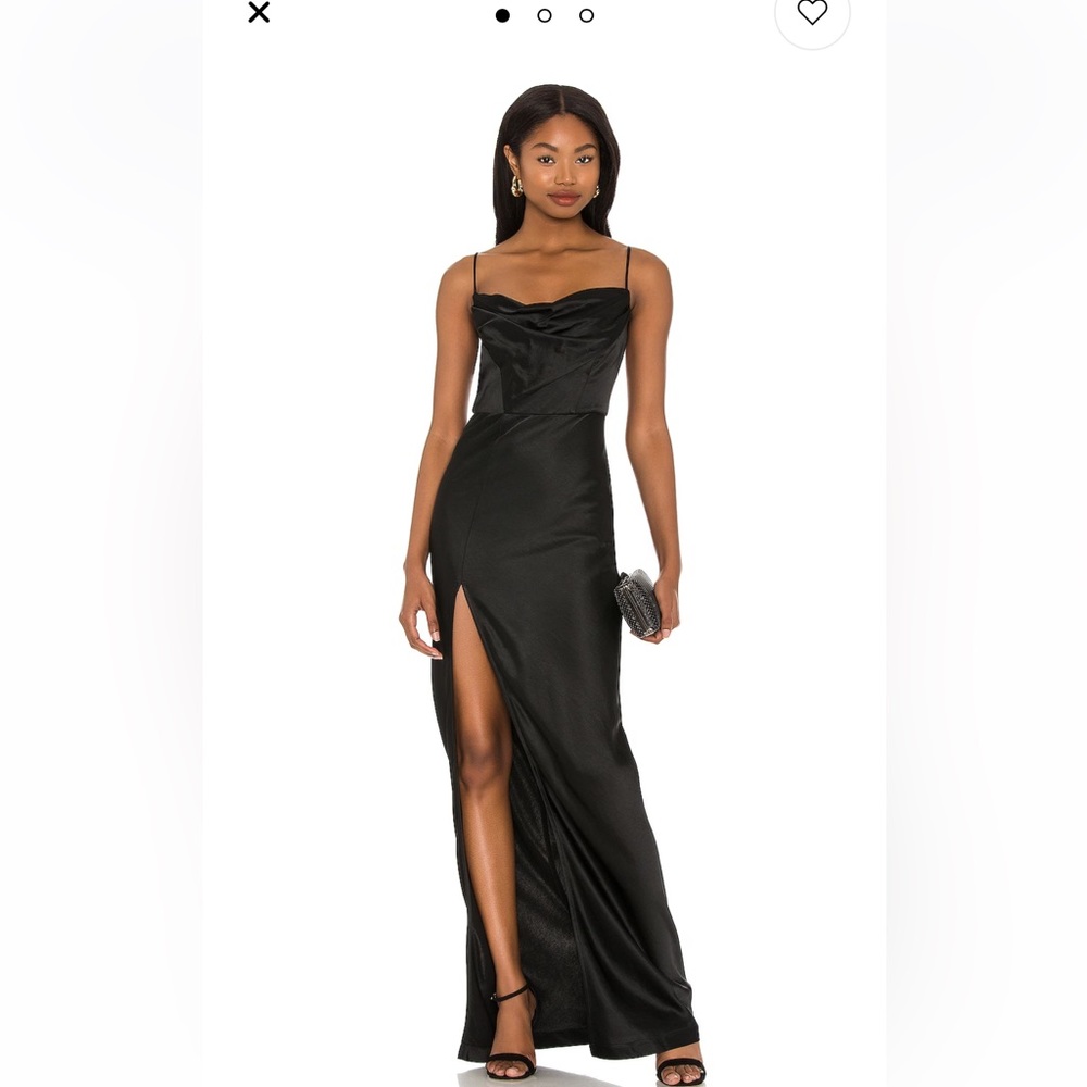 Nookie dream draped gown, worn once, hemmed bottom, I’m 5’4 and wore 4in heels